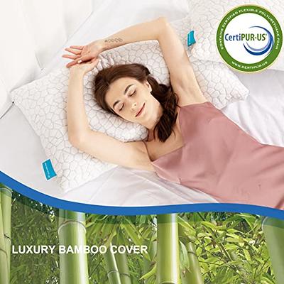 Cooling Bamboo Pillows 2 Pack, Luxury Shredded Memory Foam Pillows