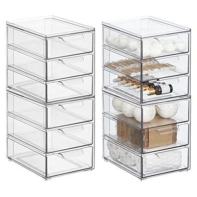 mDesign Plastic Closet Organizer Bin w/Pull Out Drawer - Stackable Storage  for Closet - Organization for Shoes, Clothes, Bags, Totes, Small Linens,  and More - Lumiere Collection - 2 Pack - Clear - Yahoo Shopping