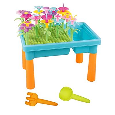 Lego Table with Detachable Two 2-Sided Lego & Duplo Baseplates/boards/mats by Nilo | (n34n Activity Table No Holes, 24x32x20 and 2x Green Base PLA