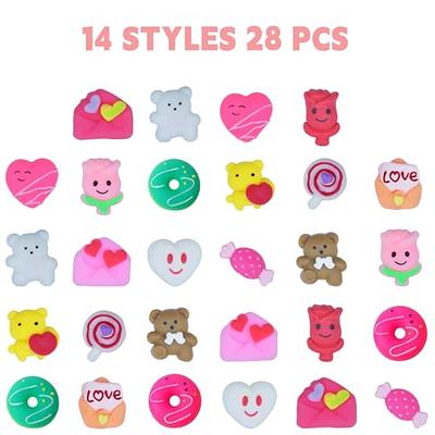 Best 28pcs Valentine Cards with Animal Plush Toy Keychains