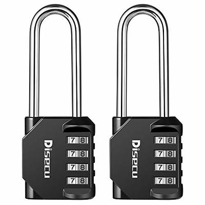 Disecu 2.5 Inch Long Shackle Combination Lock 4 Digit Outdoor Waterproof  Padlock for School Locker, Gym Locker, Hasp Cabinet, Gate, Fence, Toolbox  (Black, 2 Pack) - Yahoo Shopping