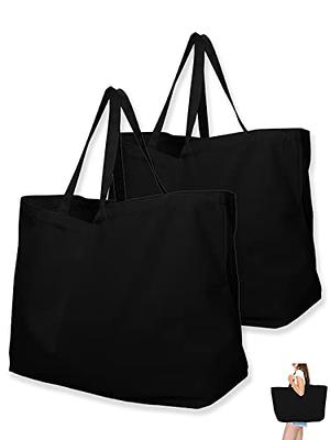 27 Large Canvas Tote Bag - Extra Big Largest Grocery Shopping Beach  Reusable Totes Bags Vacation Plain Solid 27 X 16 X 8