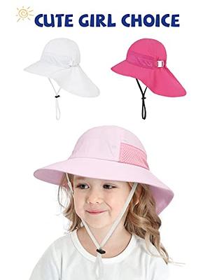 Baby Sun Hat Toddler Sun Hat Wide Brim Sun Hat whith Neck Flap Kids Beach  Hat Outdoor Fishing Hats for Girls Boys Z White&Pink 2-6 Years - Yahoo  Shopping