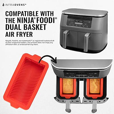 Air Fryer Silicone Loaf Pans for Ninja Foodi Dual Basket DZ201 8qt Baking  Set, Non-Stick Cake Pan, Conversion Chart, Airfryer Bakeware for Double  2-Basket DualZone Airfryer, BPA Free by INFRAOVENS - Yahoo