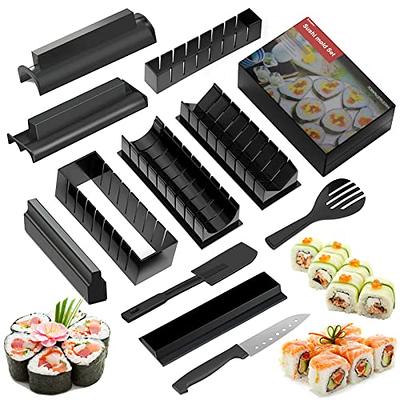 Eleductmon Sushi Making Kit for Beginners - Original Sushi Maker Deluxe Exclusive Online Video Tutorials Complete with Sushi Knife 11 Piece DIY