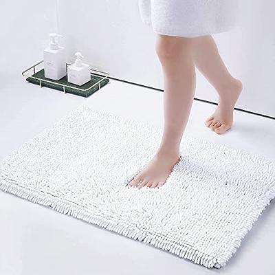 Shaggy Chenille Bathroom Rug, Plush Bathroom Mats Rugs