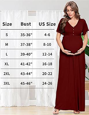 Pregnancy Clothes for Women Pregnant Outfit maternity bodycon dress sun  dresses women summer Maternity Nursing (Wine, S) at  Women's Clothing  store