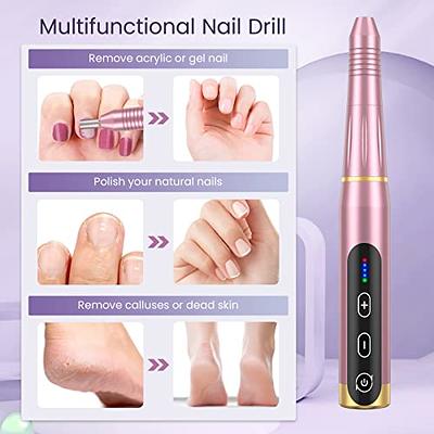 Electric Nail Drill File Portable Acrylic Nail Art Machine Kit Manicure  Pedicure | eBay