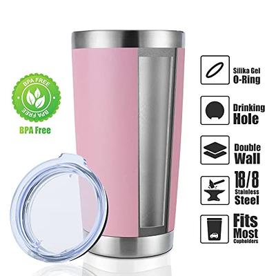 DOMICARE 20 oz Tumbler with Lid and Straw, Stainless Steel Tumblers Bulk  Vacuum Insulated Tumbler Travel Coffee Mug Pack of 8, Stainless Steel 
