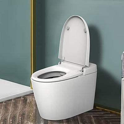 Heated Seat Smart Toilet One Piece Without Bidet Foot Sensor Flush