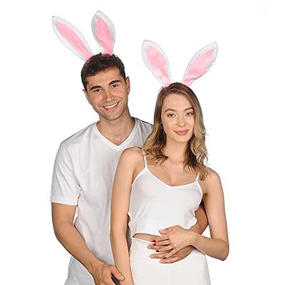Funcredible Easter Black Bunny Ears Headband - Rabbit Ears Headband -  Easter Bunny Costume Accessories - Bendable Bunny Ears for Kids and Adult