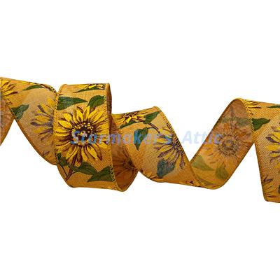 3 Yards Of 3/8 Inch Wide Ribbon  Sunflower Floral Narrow Cute Decorative  Teal With Sunflowers #11271 - Yahoo Shopping