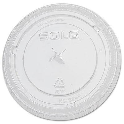 Solo Clear Flat Plastic Lid w/Straw Slot at WebstaurantStore