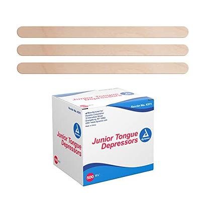 First Aid Only Dynarex Tongue Depressors Wood, Senior 6, Non-Sterile,  Precision Cut