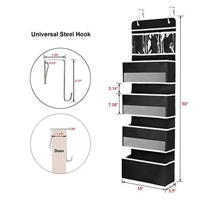 Univivi Door Hanging Organizer Nursery Closet Cabinet Baby Storage with 4  Large Pockets and 3 Small PVC Pockets for Cosmetics, Toys and Sundries