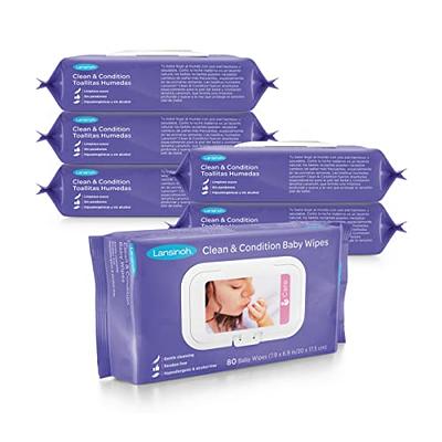 Baby Wipes, Momcozy Nose Saline Baby Wipes, Made Only With Natural Saline,  No Additives, 100% Biodegradable, Unscented & Hypoallergenic for Sensitive