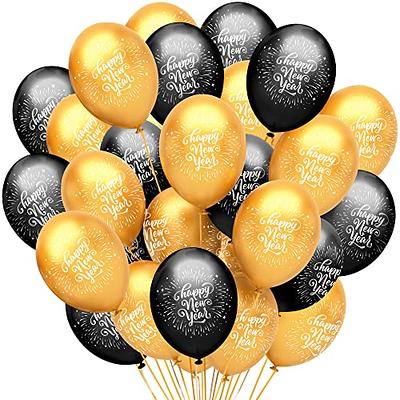 2024 Boxes Black and Gold Balloons Arch Garland Kit 4Pcs 164PCS Happy New  Years Eve Party Decorations