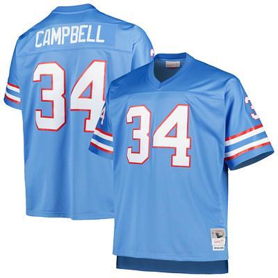 Men's Houston Oilers Warren Moon Mitchell & Ness Light Blue Legacy Replica  Jersey