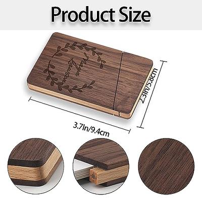 Printed Walnut Wooden Business Card Holder