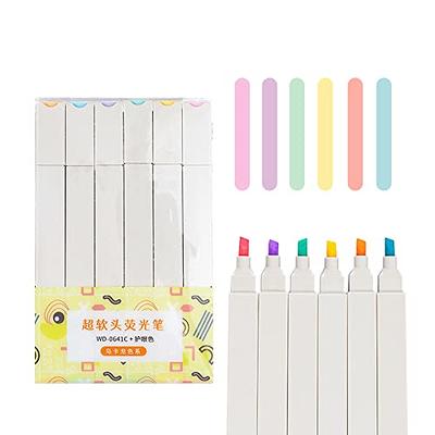  6Pcs Cute Highlighters Pastel Office Supplies