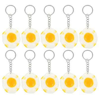 Simulated Fried Egg Key Chain 3d Fried Egg Key Chain Bag Pendant