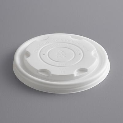 New Roots 9, 12, 16, 20 & 24 oz. PLA Compostable Plastic Cold Cup Lid with  Circular Straw Slot - 800/Case