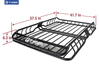 BENTISM Roof Rack Cargo Basket 200 LBS 51x36x5 Heavy Duty Car Top Holder  for SUV Truck with Waterproof Luggage Bag