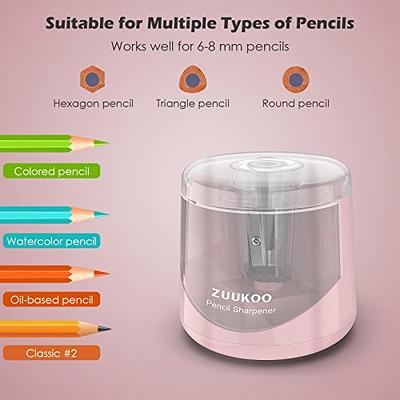 Pencil Sharpeners Battery Powered Automatic- Electric Pencil Sharpener  Handheld Heavy Duty for No.2/Colored Pencils(6-8mm), Pencil sharpeners  Manual