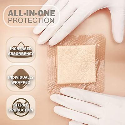 Silicone Foam Dressing, Waterproof Wound Dressing with Gentle