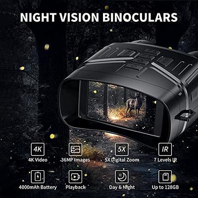 Nightfox Swift USB Rechargeable Night Vision Goggles - Head Mounted, Wide  Viewing, 1x Magnification, Close Quarters Tactical Infrared Binoculars for
