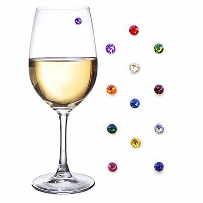 Crystal Magnetic Wine Glass Charms Set of 12 Glass Markers that Work on  Stemless Glasses - Gift/Storage Box Included - Yahoo Shopping