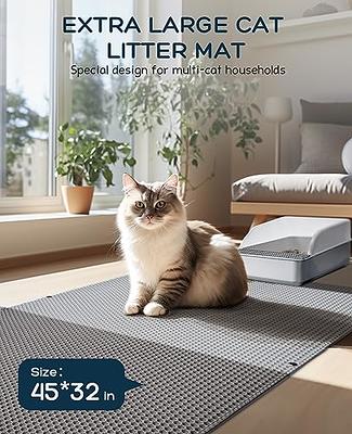 kaxionage Cat Litter Mat, 30 X 24 Kitty Litter Mat, Honeycomb