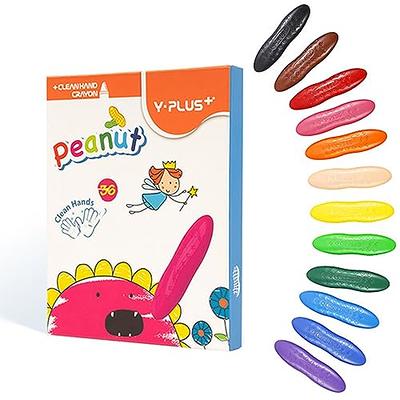 YPLUS Peanut Crayons for Kids, 36 Colors Washable Toddler Crayons