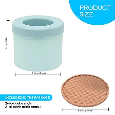 2 Pieces of Silicone Ice Cube Molds, Cylinder Silicone Ice Cube