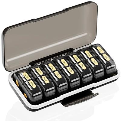 7 Day Weekly Pill Organizer by mbarc - Premium Stylish Aluminum