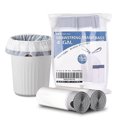 6Rolls Drawstring Small Trash Bags,4 Gallon Thicken Drawstring