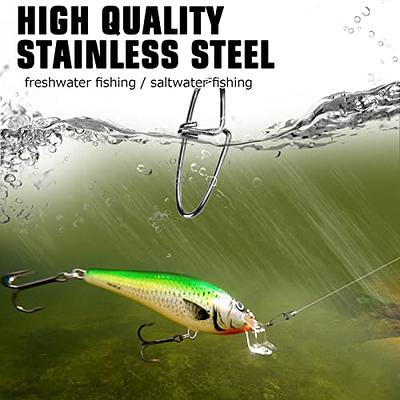 100PCS Sea Snap Hooks for Fishing Stainless Steel Fishing Swivels Fishing  Hook Line Connector 1# Snap