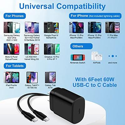 USB C Fast Wall Charger Box Pixel 7 6 Cargador para Google Pixel 7a 7 Pro  6a 6 Pro 5a 5 4a 4 XL 3a 3 2, Samsung Galaxy S23, A53, A13 5G, S22 Ultra