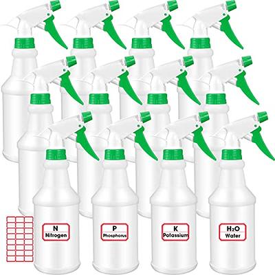 12 Pcs 32 oz Plastic Spray Bottles Heavy Duty Spraying Bottles Leak Proof  Mist Empty Water Bottle for Pets Cleaning Solutions Planting Spray Alcohol  with Adjustable Nozzle and Label (Green, White) - Yahoo Shopping