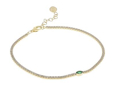 ARGENTO VIVO GOLD PLATED 925 STERLING SILVER ROPE CHAIN ANKLET