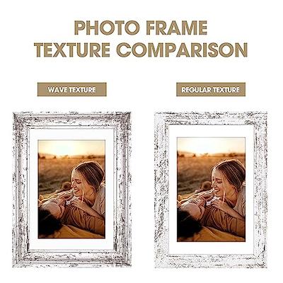 TWING 4 x 6 Rustic Picture Frames Set of 6, Farmehouse Photo Frame Collage  For Wall Decor Mounting or Tabletop Display Distressed White