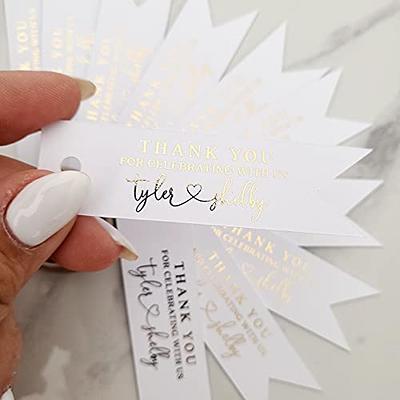 Wedding Favor Stickers Real Gold Foil Wedding Thank you Labels Wedding  Favors Transparent Matte Gold Sticker Personalized Bridal Party Decor -  Yahoo Shopping