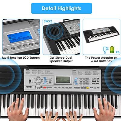 Black 61 Key Music Electronic Keyboard Electric Digital Piano Organ Xmas  Gifts