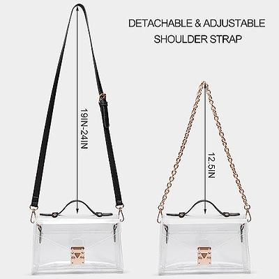 LZXYBIN Clear Purses for Women Stadium, Small Clear Purse Concert  Transparent Crossbody Bag Stadium Approved for Women