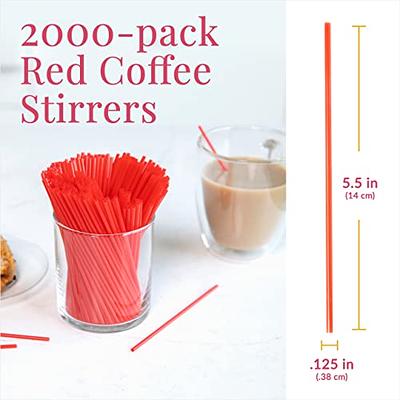 5 Red Stir Straws