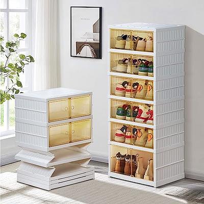 shoe storage Bronze finish foldable- shoe organizer stackable