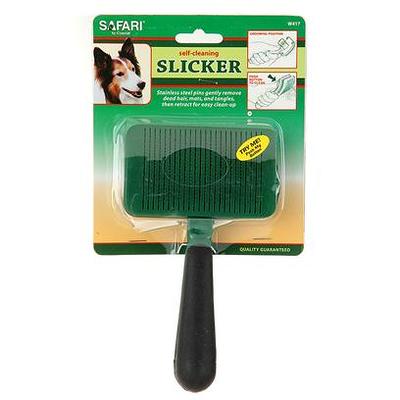 Pet Life 'Gyrater' Travel Self-Cleaning Swivel Grooming Slicker Pet Brush