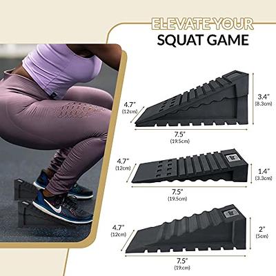 Kiksi - Squat Wedge Blocks (4PCS) Adjustable Non-Slip Slant Ramp Board -  Heel Elevated Squat for (1500lbs) - Deadlift Calf Slant Stretcher Board for  Improving Strength Weightlifting - Yahoo Shopping