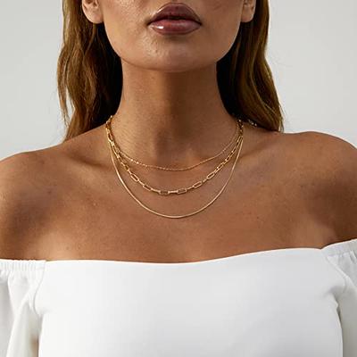 FISSEN JEWELRY Layered Initial Necklaces for Women 14K Gold Plated Letter  Necklace Dainty Gold Layering Necklaces for Women Trendy Initial Choker  Necklace Personalized Gifts for Women Girls - Yahoo Shopping