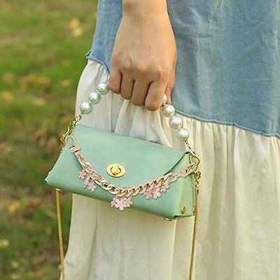 2 PCS 4.7 Inch Artificial Pearl Bag Chain Strap Extender for 